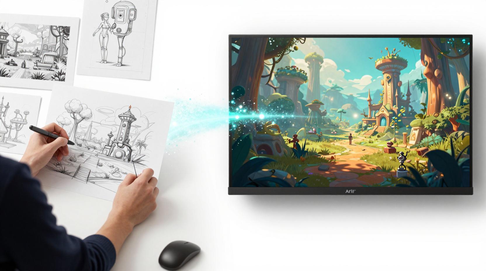 AIGC 在美术制作中的真实案例：从概念图到游戏场景